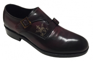 SCARPE LUSSO UOMO PERSONALIZZABILI STRINGATE IN PELLE CON FIBBIE GAROFALO GIANBATTISTA ARTIGIANALI MADE IN ITALY - Img 3