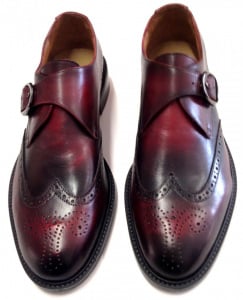 SCARPE LUSSO UOMO STRINGATE IN PELLE CON FIBBIA GAROFALO GIANBATTISTA ARTIGIANALI MADE IN ITALY