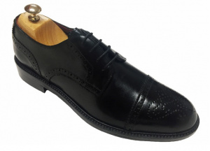 SCARPE UOMO STRINGATE IN PELLE GAROFALO GIANBATTISTA ARTIGIANALI MADE IN ITALY - Img 3