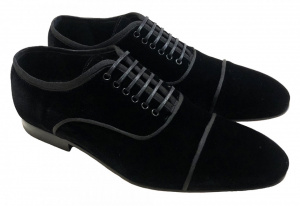 SCARPE UOMO STRINGATE IN VELLUTO GAROFALO GIANBATTISTA ARTIGIANALI MADE IN ITALY