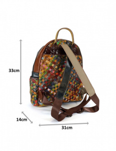 ZAINO MULTICOLOR IN PELLE INTRECCIATA MISSTAR - Img 2