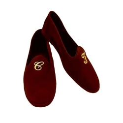 BALLERINE FRIULANE UOMO IN CAMOSCIO GEDA PERSONALIZZABILI CON INIZIALI MADE IN ITALY - Img 8