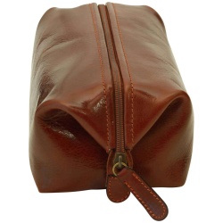 Beauty case in pelle. Marrone - Img 4