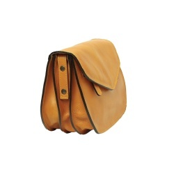 Borsa a tracolla di vitello pieno fiore-Ocra - Img 5
