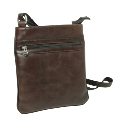 Borsa a tracolla in pelle - Marrone scuro