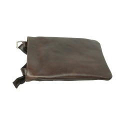 Borsa a tracolla in pelle - Marrone scuro - Img 4