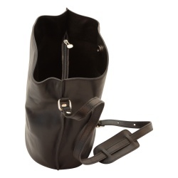 Borsa a tracolla in pelle - Nero - Img 5