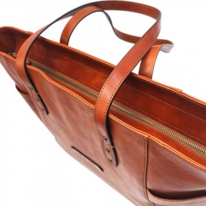BORSA DONNA SHOPPING IN PELLE LE ARTI ARTIGIANALE MADE IN ITALY - Img 3