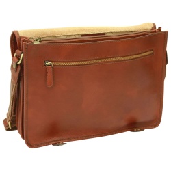 Borsa Messenger in vitello nappato. Marrone Mogano - Img 2