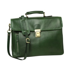 Cartella in pelle - verde