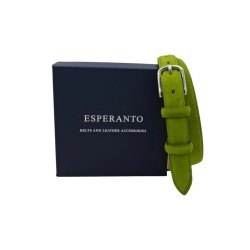 CINTURA DONNA 2,5 CM IN CAMOSCIO ORIONE BELTS ARTIGIANALE MADE IN ITALY - Img 5