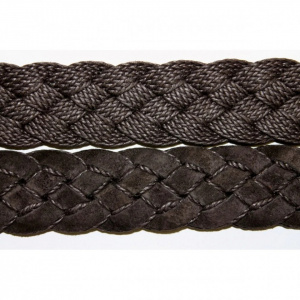 CINTURA UOMO 3,5 CM EXTRA LARGE INTRECCIATA IN CAMOSCIO ORIONE BELTS ARTIGIANALE MADE IN ITALY - Img 3