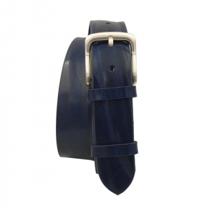 CINTURA UOMO 4 CM EXTRA LARGE IN CUOIO DI TORO PLISSE' ORIONE BELTS ARTIGIANALE MADE IN ITALY - Img 2