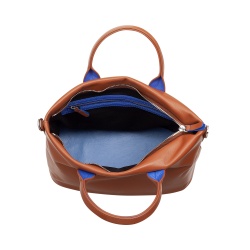 DUDU Borsa Donna a Mano in Pelle con Tracolla, Borsa Media Piccola a Spalla con Cerniera e Tracolla Staccabile, Borsetta Elegante Colorata - Img 4