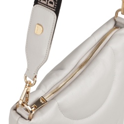 DUDU Borsa Donna a Spalla e Tracolla Trapuntata Imbottita in Pelle Nappa, Borsa Grande con Cerniera e Doppia Tracolla, Design Elegante - Img 5