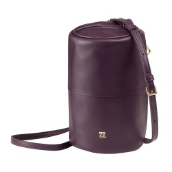 DUDU Borsa Donna Cilindrica in Pelle, Borsa a Tracolla con Catena e Pelle, Borsa a Cilindro Piccola Fashion Elegante con Cerniera - Img 3