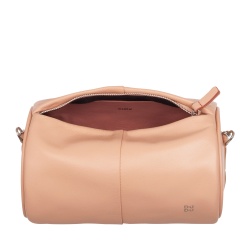 DUDU Borsa Donna Cilindrica in Pelle, Borsa a Tracolla con Catena e Pelle, Borsa a Cilindro Piccola Fashion Elegante con Cerniera - Img 5