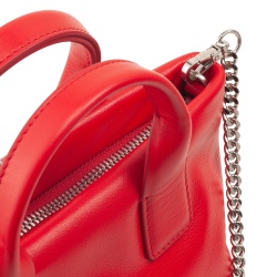 DUDU Borsa Donna Piccola a Tracolla in Vera Pelle, Borsa Mini Bag da Sera Elegante, 22 x 13 cm, Doppi Manici, Tracolla a Catena, Chiusura Zip - Img 4