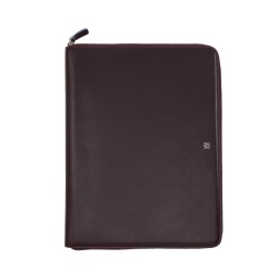 DUDU Cartella Portadocumenti A4 in Pelle Portablocco da Ufficio Cartellina Porta Tablet iPad Multicolore con Zip - Img 2