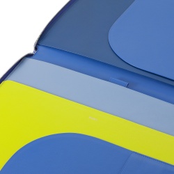 DUDU Cartella Portadocumenti A4 in Pelle Portablocco da Ufficio Cartellina Porta Tablet iPad Multicolore con Zip - Img 4