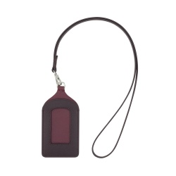 DUDU Porta Badge da Collo in Pelle, con Cordino Staccabile, Porta Pass formato Carta di Credito, Portabadge per Fiere Convegni Ufficio