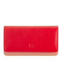 DUDU Portafoglio donna grande in pelle morbida multicolore RFID a bustina