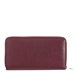 DUDU Portafoglio donna grande RFID di vera pelle colorato zip around - Img 2