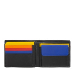 DUDU Portafoglio multicolore in pelle classico da uomo RFID firmato