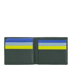DUDU Portafoglio Piccolo da Uomo RFID in Pelle Multicolore Porta Carte Tessere