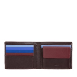DUDU Portafoglio uomo RFID in pelle Nappa colorato con portamonete e porta carte