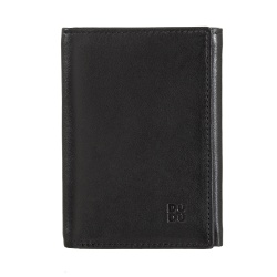 DUDU Portafoglio Uomo Trifold in Pelle, Porta Tessere Carte RFID Verticale con Bottone, Porta Banconote, Multicolore - Img 2