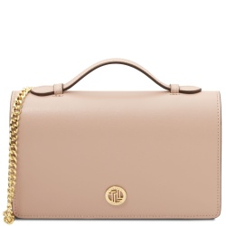 Opera - Pochette in pelle con tracolla a catena