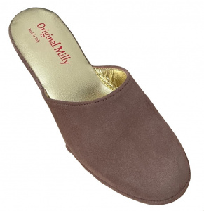 PANTOFOLA DONNA MILLY IN CAMOSCIO ARTIGIANALE MADE IN ITALY - Img 3