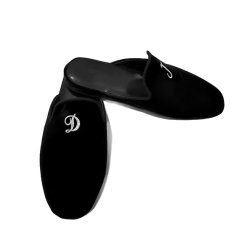 PANTOFOLE DONNA IN VELLUTO GEDA PERSONALIZZATE CON INIZIALI MADE IN ITALY - Img 5
