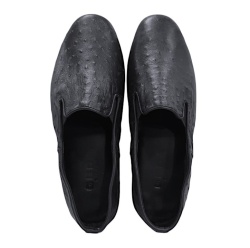 PANTOFOLE UOMO CHIUSE IN PELLE DI STRUZZO GEDA MADE IN ITALY - Img 3