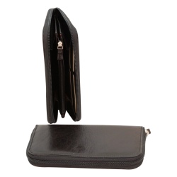 Portafoglio con portamonete interno - nero con RFID