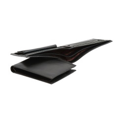Portafoglio in pelle con portaspiccioli e RFID - black - Img 4