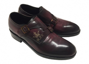 SCARPE LUSSO UOMO PERSONALIZZABILI STRINGATE IN PELLE CON FIBBIE GAROFALO GIANBATTISTA ARTIGIANALI MADE IN ITALY - Img 4