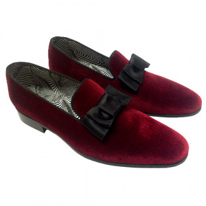SCARPE UOMO CLASSICHE IN VELLUTO CON FIOCCO PERSONALIZZABILI GAROFALO GIANBATTISTA ARTIGIANALI MADE IN ITALY
