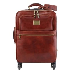 TL Voyager - Trolley verticale in pelle con 4 ruote