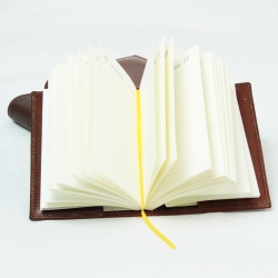 Agenda giornaliera in pelle grande - marrone - Img 4