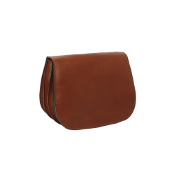 Borsa a tracolla da donna in pelle di vitello pieno fiore -Teak - Img 5