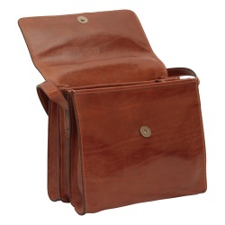Borsa a tracolla di vitello pieno fiore-Marrone - Img 6