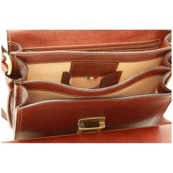 Borsa a tracolla in pelle. Marrone - Img 3
