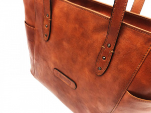 BORSA DONNA SHOPPING IN PELLE LE ARTI ARTIGIANALE MADE IN ITALY - Img 4