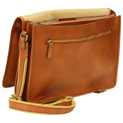 Borsa Messenger in in vitello nappato. Gold - Img 2
