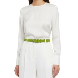 CINTURA DONNA 2,5 CM IN CAMOSCIO ORIONE BELTS ARTIGIANALE MADE IN ITALY - Img 6