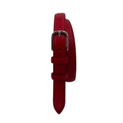 CINTURA DONNA 2,5 CM IN PELLE DI CERVO ORIONE BELTS ARTIGIANALE MADE IN ITALY - Img 2