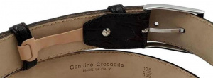 CINTURA UOMO 3,5 CM IN COCCODRILLO ORIONE BELTS ARTIGIANALE MADE IN ITALY - Img 3
