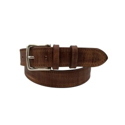 CINTURA UOMO 4 CM IN CUOIO DI TORO SABBIATO DESERT ROSE ORIONE BELTS ARTIGIANALE MADE IN ITALY